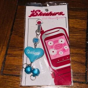 Y2K Skechers Blue Heart Cell Phone Charm